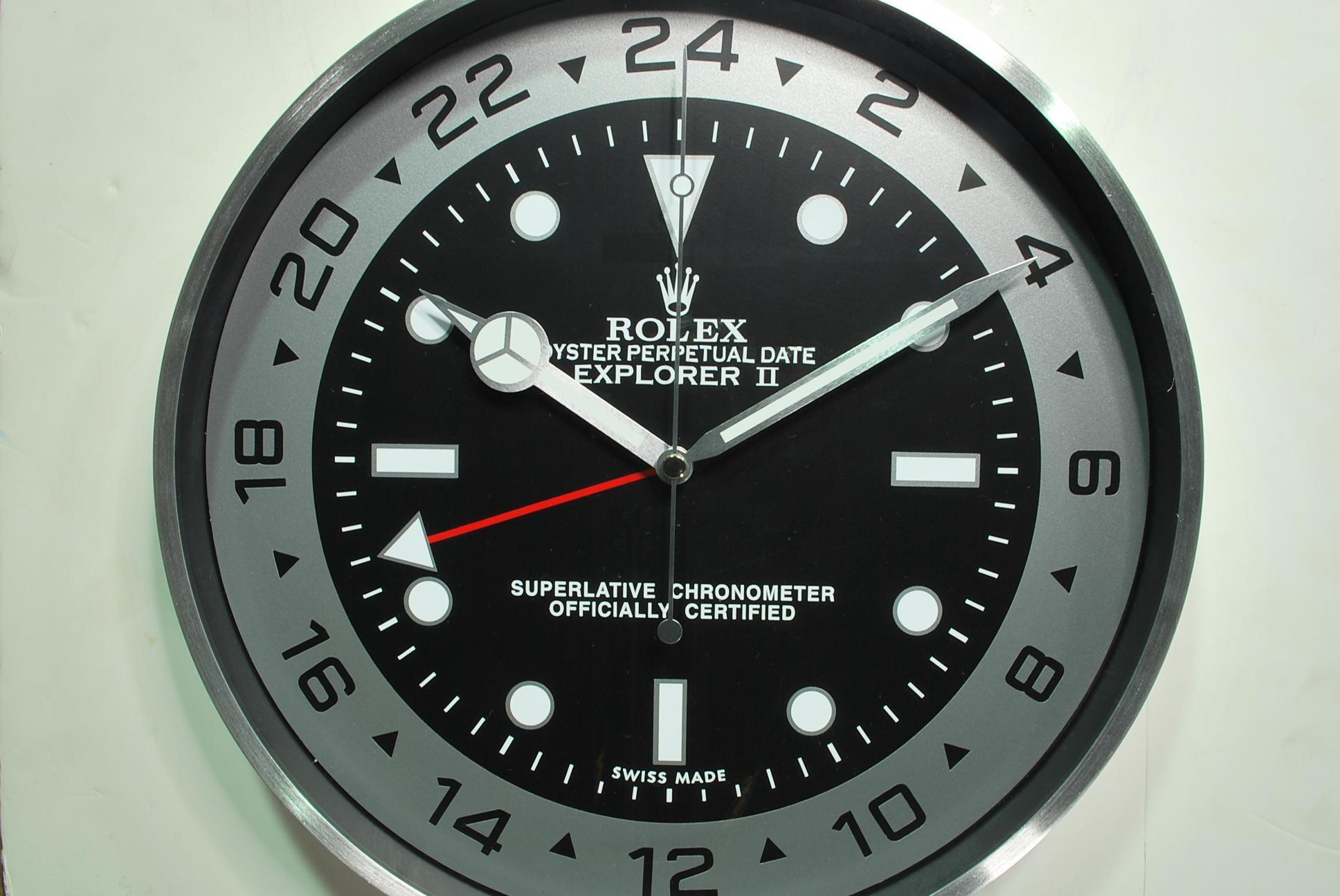 rolex explorer wall clock